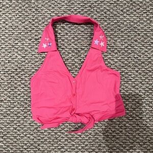 Dolls kill barbie halter crop top sugar Thrillz M